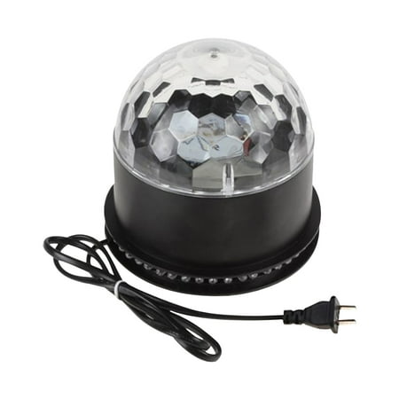 

NUOLUX 1PC Mini Stage Light Night Light Projection Lamp LED Voice Control Colorful Crystal Ball Shape Light (US Plug Black)