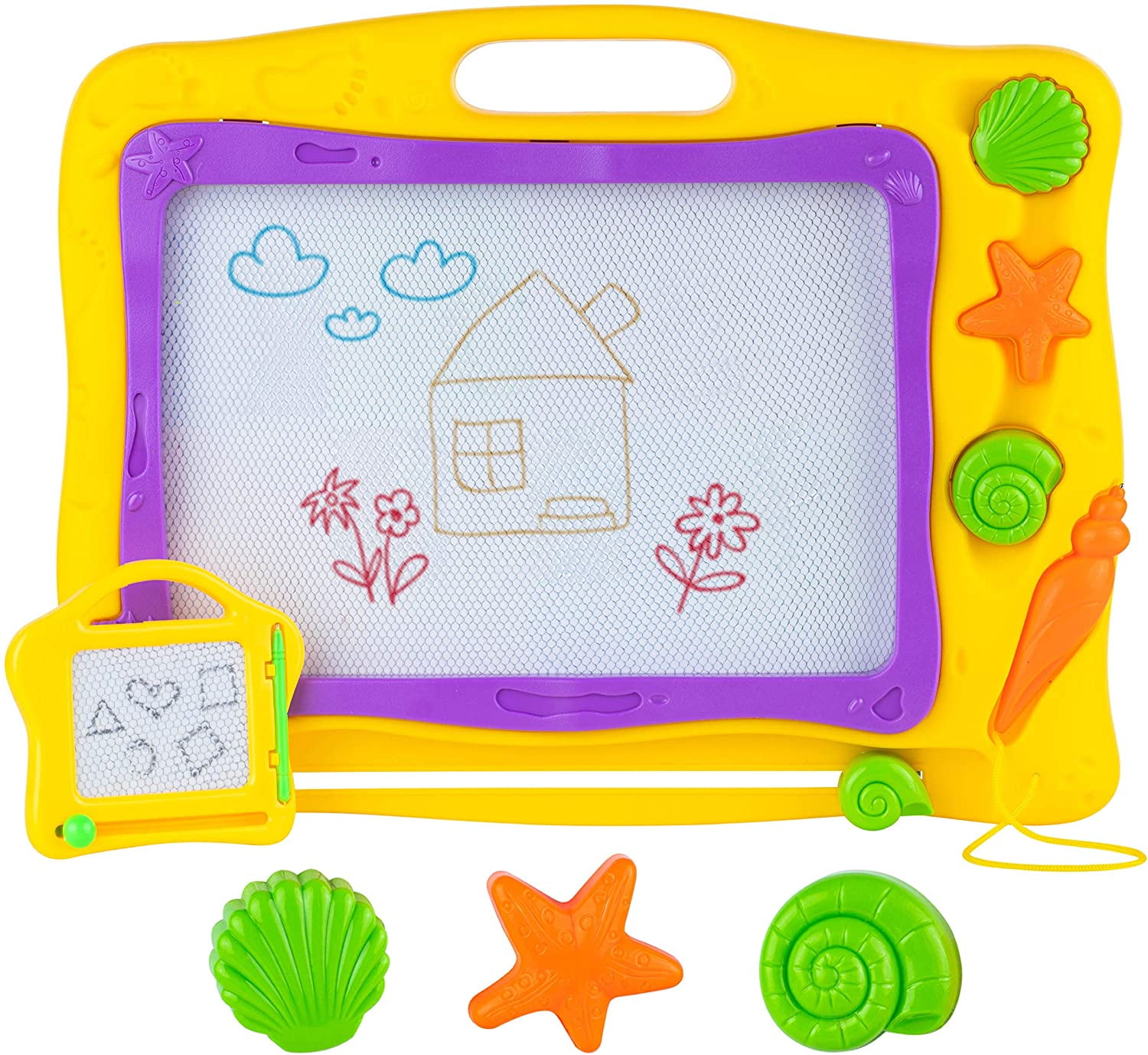 5 16 Inch Large Doodle Board with 5 Stamps Magnetic Drawing Board for Kids 4 Geekper Educational Writing Painting Pad Creative Toys Gifts for 3 6 Years Old Toddlers Girls Boys 