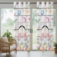 thumbnail image 5 of Outdoor Curtains for Patio Waterproof, Easter Outdoor Privacy Panels Grommet, Spring Bunny Feet Eggs Floral Herb Wooden Plank Blackout Outside Curtains for Porch/Cabana 54"x108", 2 Panels, 5 of 8
