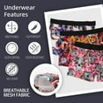 thumbnail image 4 of 3 PACK Big and Tall Mens Boxer Briefs Scrawl Print Plus Size Underwear Comfy Moisture Wicking Boxers, 4 of 5