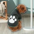 thumbnail image 3 of Adorable Pet Sweater - Paw Print Decorating - Comfortable Keep Warm - Lovely Pet Sweatshirt - Outdoor Pet Costume, 3 of 8