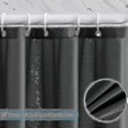 thumbnail image 2 of Shower Curtain 240x200 Cm, With 16 Hooks, Extra Wide, Weighted, Mildew Resistant, Dark Grey, Waterproof, Large Bath Curtains, Polyester Fabric, Antiba, 2 of 4