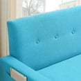 thumbnail image 2 of Knubmt 2 Seat Loveseat Sofa with Metal Legs, Comfortable Fabric Sofa Couch for Living Room, Apartment, Home, Office, Bedroom, Blue, 2 of 6