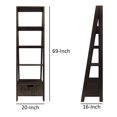 thumbnail image 6 of 4 Shelf Wooden Ladder Bookcase with Bottom Drawer, Distressed Brown- Saltoro Sherpi, 6 of 6