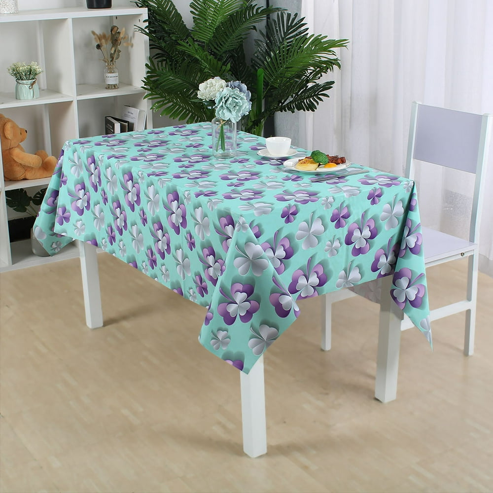 Rectangle Tablecloths Printed PVC Table Cover Tabletop Wedding Outdoor