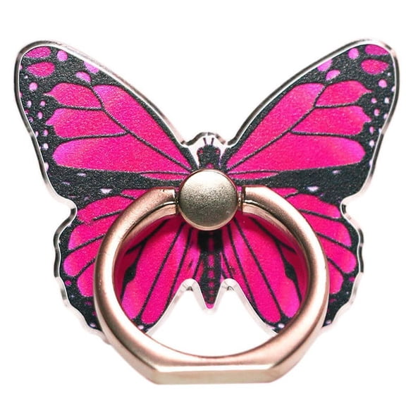 Cell Phone Ring Holder Stand, Phone Ring Grip Holder 360° Rotation Phone Ring Holder Finger Kickstand Compatible with iPhone,Samsung,All Smartphones(Rose)