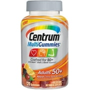 Centrum MultiGummies Adults 50+ Gummies, Cherry, Berry & Orange, 120 ea (Pack of 3)
