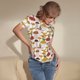 thumbnail image 3 of Balery Mushroom Body de cuello redondo de manga corta para mujer Tops de manga corta Tops básicos-Large, 3 of 7