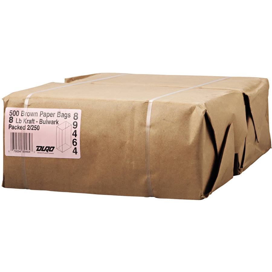 General #12 Paper Grocery Bag 40lb Kraft Standard 7 1/16 x 4 1/2 x 13 3/4 500 
