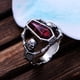 thumbnail image 3 of 12 Anillos de calavera Material de aleación Anillos con forma de calavera punk vintage Joyería Anillos góticos, 3 of 5