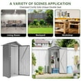 thumbnail image 4 of SUREGO Waterproof Metal Storage Shed Outdoor Lockable Cabinet, Galvanized Steel Garden Tool Locker for Backyard, Campground, Easy Assembly, Black, 4 of 9
