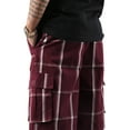 thumbnail image 3 of Ma Croix Men's Checkered Loose Fit Plaid Cargo Shorts, 3 of 5