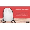 thumbnail image 4 of Drawstring Backpacks Set of 10, Bulk Pack - Water Resistant, Perfect for Gym, Camping, Beach, Outdoor Sports - White, 4 of 5
