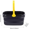 thumbnail image 5 of Eyliden Collapsible Plastic Bucket 10L (2.6Gallon) for Sponge,Flat, Cotton Mop Cleaning Washing, Black, 5 of 7