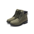 thumbnail image 5 of Fangasis Women Combat Boot Warm Ankle Booties Lug Sole Winter Boots Outdoor Lightweight Short Bootie Green 5, 5 of 9