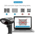 thumbnail image 4 of NETUM NT-1698W Wireless Barcode Scanner, 1D Laser Handheld Bar Code Reader for POS Work with Windows Mac Linux (Black), 4 of 6