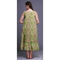 thumbnail image 3 of Bimba Light Green2 Floral Ranunculus With Bunch Cotton Nightgowns For Women Mid-Calf Printed Sleepwear Night Dress Large, 3 of 6