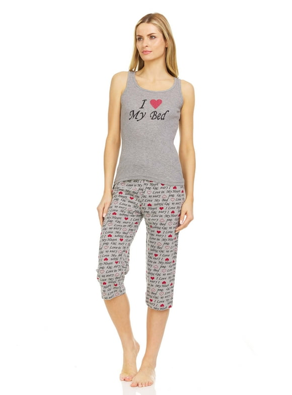 Womens Cotton Capri Pajama Sets