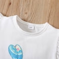 thumbnail image 5 of Kiijoy Toddler Girls Easter Outfits Summer Cute Bunny Graphic Tee Shorts Set, Sizes 1-2T, 5 of 8