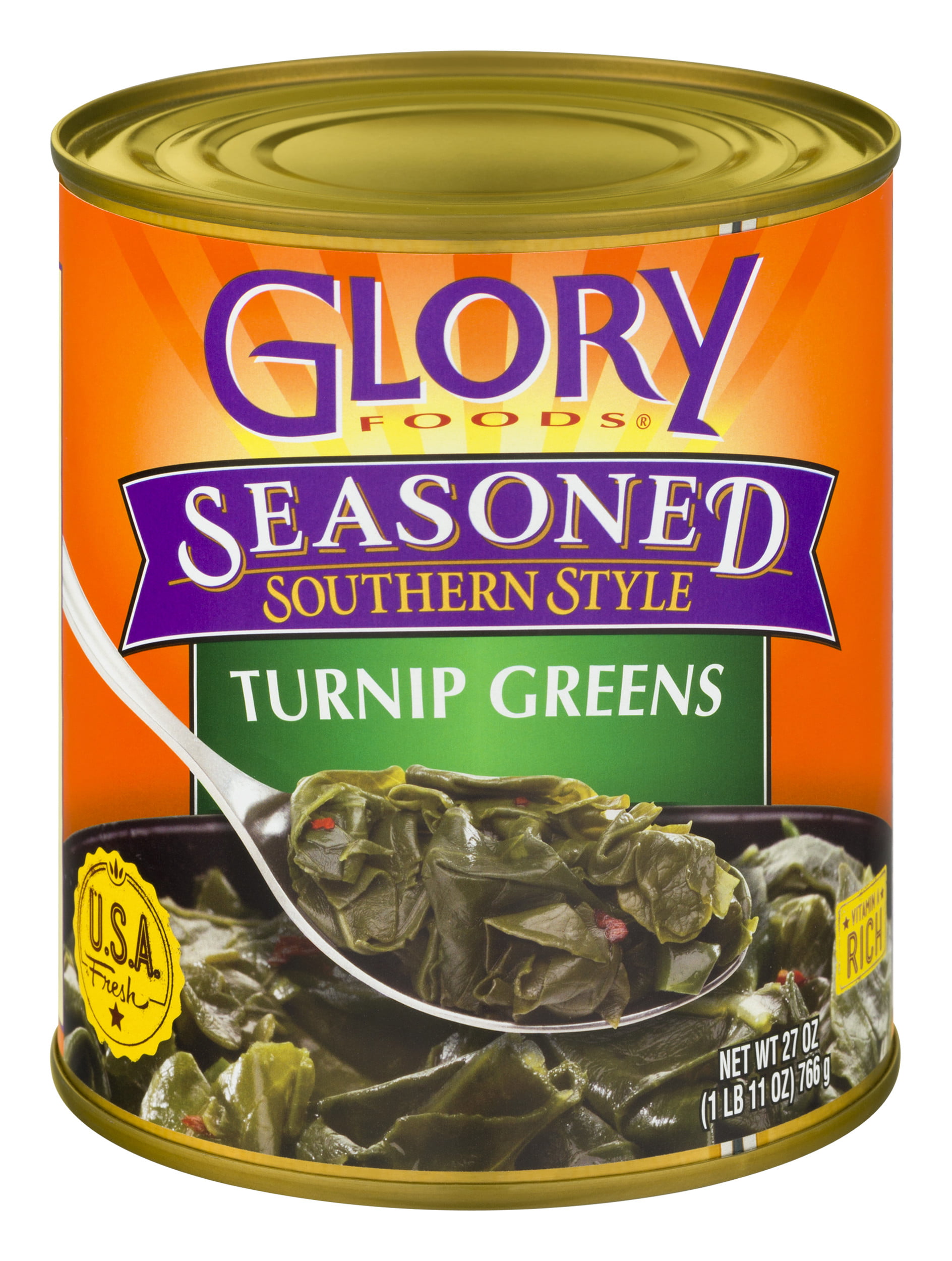 Glory Foods Seasoned Southern Style Turnip Greens, 27 oz., Can ...