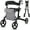 Black, variant on Vive Sunstride Rollator for Seniors - Foldable Walker with Seat, Durable Aluminum Frame, 8-inch All-Terrain Wheels