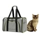 thumbnail image 3 of Portador de bolsa de viaje de gato extensible doble para perro suave plegable extensible para mascotas de gato Gris claro, 3 of 8
