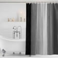 thumbnail image 4 of Black Gray Ombre Waterproof Fabric Shower Curtain, Vintage Country Wooden Waterproof Fabric Shower Curtain for Bathroom Curtains Bathtubs Hotel Washable Shower Curtains with 12 Hooks Small 36x78in, 4 of 8