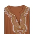 thumbnail image 6 of Moroccan Embroidered Kaftan Abaya Dresses for Women Batwing Sleeve Caftan Loungewear Maxi Beach Tunic Plus Size Africa Robe Casual Summer Outfis, 6 of 9