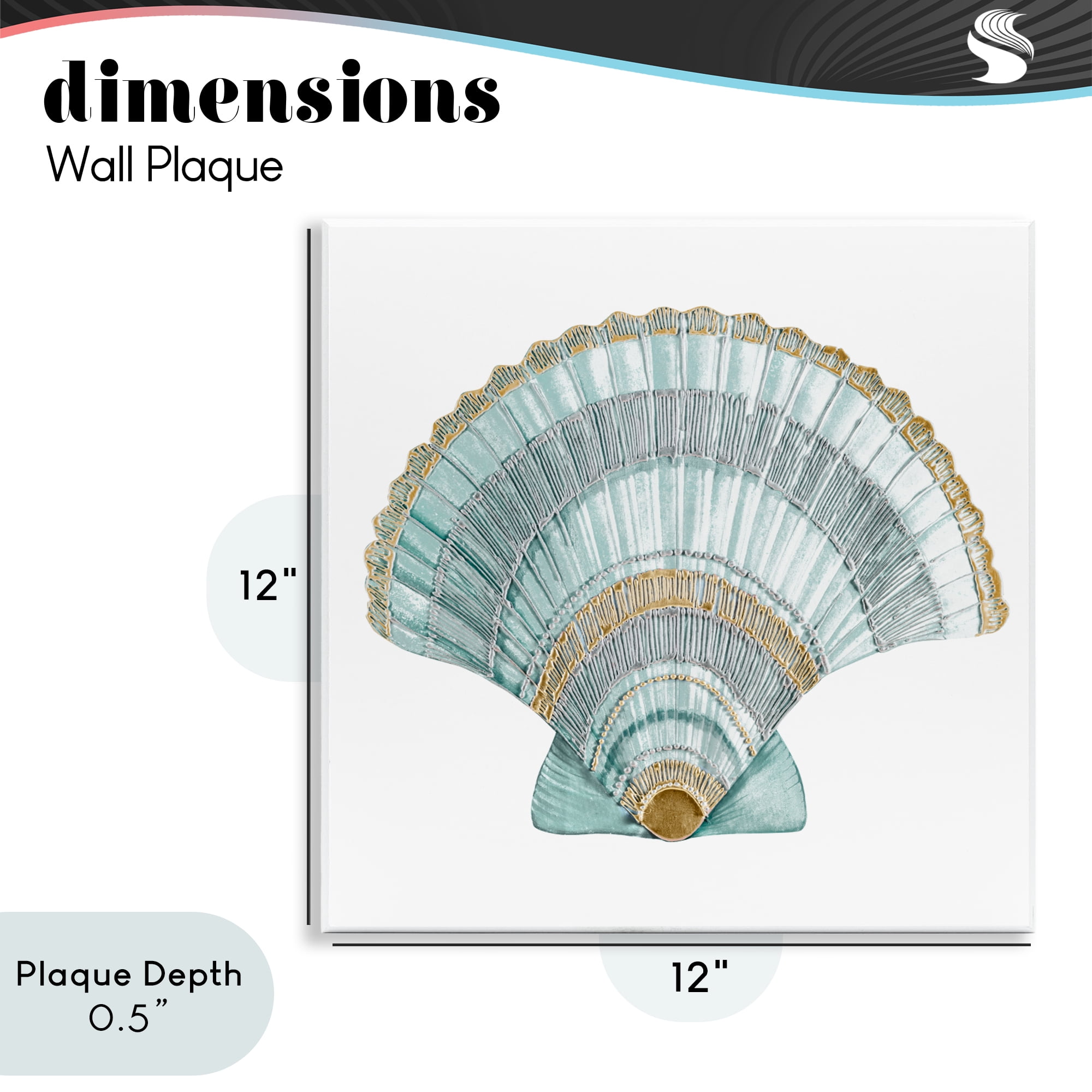 Stupell Industries Regal Shells Scallop Wall Plaque Art, design by Lorenzo Collective