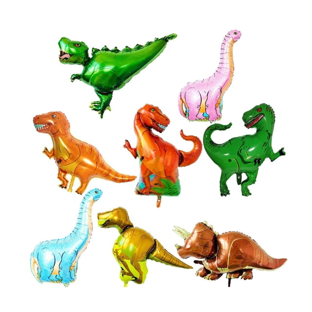 Set de 8 Globos Dinosaurio Gigante Helio Reutilizable Para Fiesta de Cumpleaños brillar Electrónica