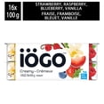 thumbnail image 3 of iOGO Strawberry, Raspberry, Blueberry, Vanilla Yogurt Cups 1.5%, 16x100g, 3 of 9