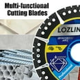 thumbnail image 5 of 5-Pack 4.5" Diamond Multi-Purpose Saw Blades - Heavy Duty Angle Grinder Discs for Cutting Marble/Quartz/Stone/Tile/Metal/Plastic (Black Teeth, 10), 5 of 9