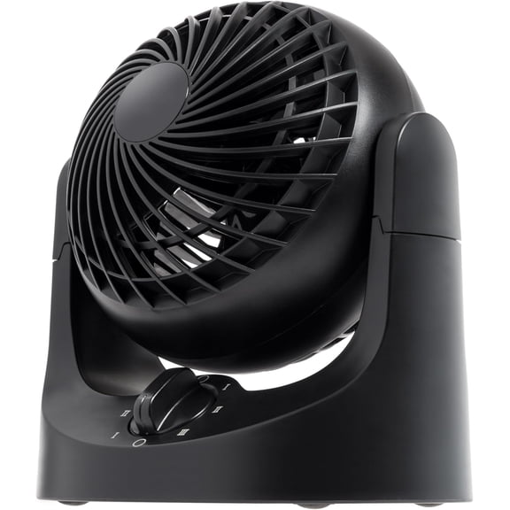 WOOZOO Desk Fan, Air Circulator, 3 Speeds, 32ft Max Distance, 112° Adjustable Tilt, 27.5db Quiet Motor, Small Fan for Bedroom, Office, Dorm, Black