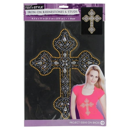 Next Style Iron-On Stones, Cross