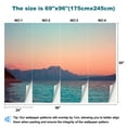thumbnail image 3 of Peel and Stick Wallpaper Sunset By Sea Modern Art Wall Mural Decor Self Adhesive and Removable 69in x 98in, 3 of 8