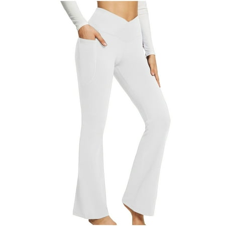 Baycosin Pants For Women Hot Style Flared Leggings For Women Fitness Yoga Pants Wide Leg Slim Sports Boot Cut Yoga Pants