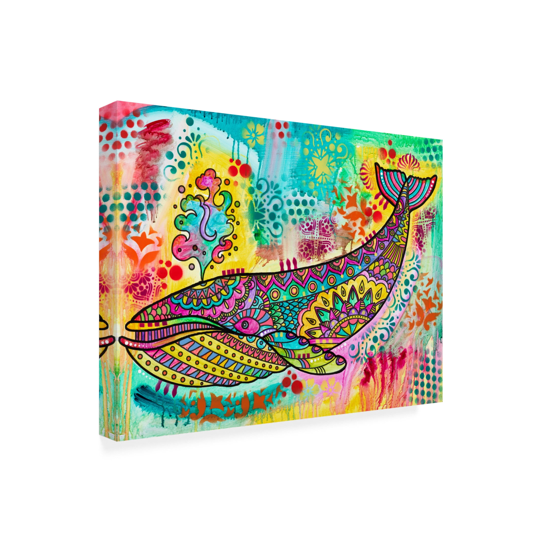 Canvas Wall Art - Dean Russo 'Blue Whale' Wall Art for Living Room, Bedroom, or Office Décor by Trademark Fine Art - 32 x 24 Inches