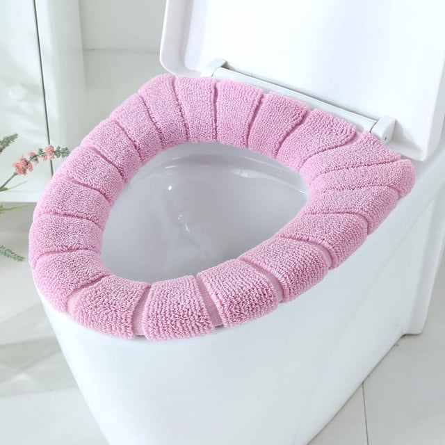 Asiento de inodoro, cojín de asiento de inodoro, artículos de primera necesidad, muebles de baño(Rosa)