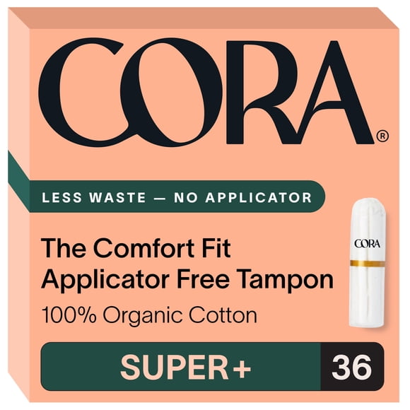 Tampones Cora 100% algodón orgánico ultraabsorbentes (36 S+)