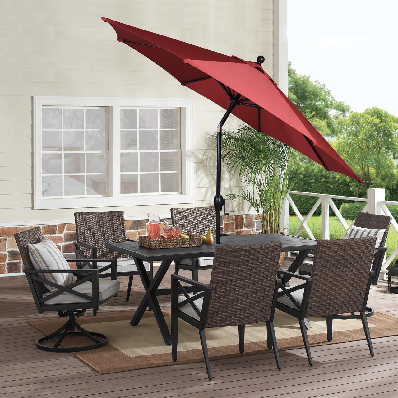 home design patio umbrella rite aid EliteShade USA 10-Year-Non-Fading 9ft 3-Tier Market Umbrella, Commercial Grade Outdoor Table with Crank Open, Windproof & UPF 50+ UV Protection, Heavy Duty Ventilation for Garden, Deck, Pool, Backyard Meet ShadeTable JEAREY 13 ft. Aluminum 360-Degree