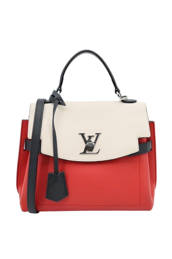 Pre-Owned Pre Owned Louis Vuitton Lockme Ever Leather Crossbody Bag Red