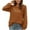 Khaki, variant on Timegard Flowy Tops for Women Chiffon Crew Neck Long Sleeve Tshirts Fall Travel Casual Loose Tops