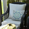 thumbnail image 5 of Outdoor Throw Pillow Covers 16x16 Decorative Accent Pillow Cases All Weather Square Cushion Covers for Sofa Patio Couch Use, Pack of 2, Delancey Baltic, 5 of 6
