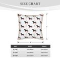 thumbnail image 4 of Susaid Dachshund Dog Print Velvet Throw Pillow Covers Home Art Deco Pillowcase Square Pillow Case Cushion Cover for Bed Sofa Living Room Car Indoor and Outdoor-, 4 of 8