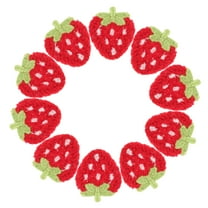 TABLZONE 10Pcs Embroidered Strawberry Patches Multi Color Iron on Fabric Patches for DIY Clothes and Accessories
