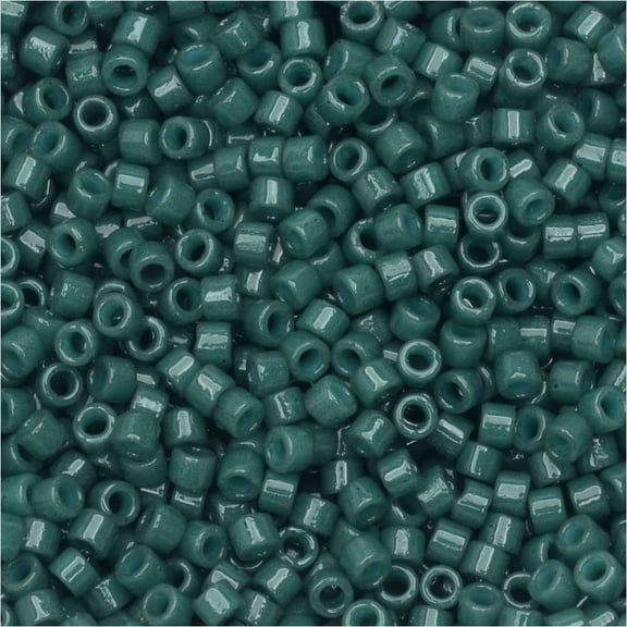 Miyuki Delica Seed Beads, 11/0 Size, #DB2358 Duracoat Spruce Green, 7.2 Grams