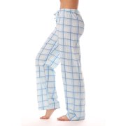 Just Love Women Plaid Pajama Pants Sleepwear (Blue Plaid, Large)