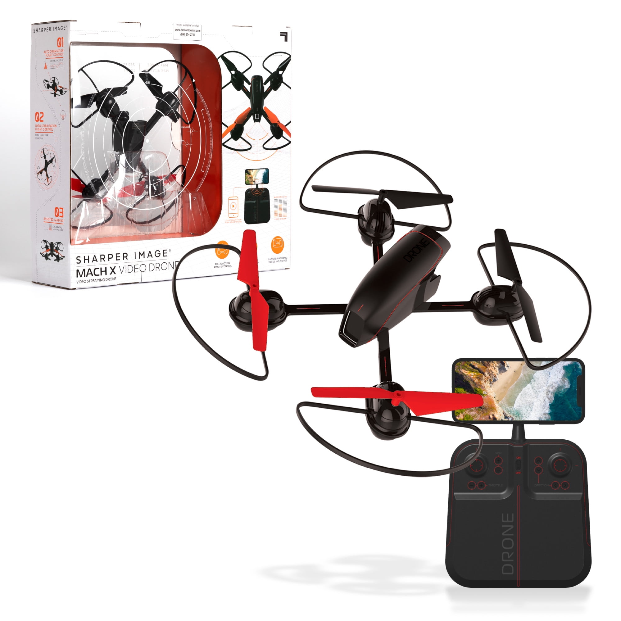 Sharper Image® 10" Mach X Drone with Streaming Camera, 2.4 GHz, Auto