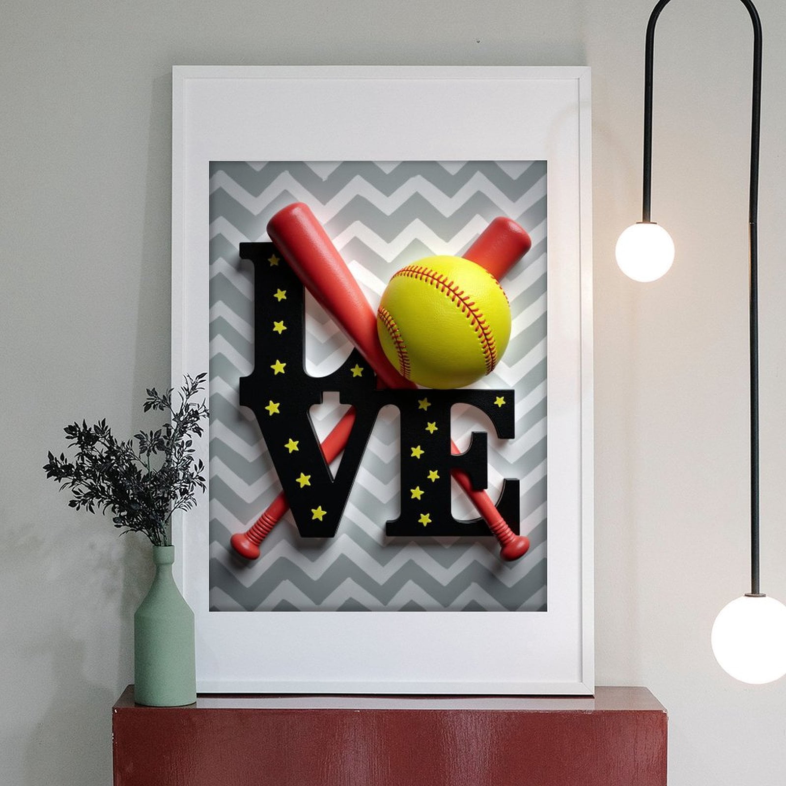 Diamond Art Kits for Adults - 5d Softball Love Art Decor Diamond Painting for Adults, Diamond Art for Adults Beginners, Diamond Painting Kits for Adults for Home Wall Decor