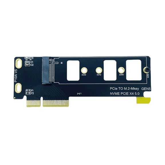 PCIE to M.2 MKey NVME Adapter Card for PCIe 5.0 SSD Solid State Drive Converter Card PCI-E X4 5.0 GEN5 GEN4 Full Speed